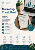 Marketing Cheat Sheet Template | Small Business Marketing Guide & Strategy Planner