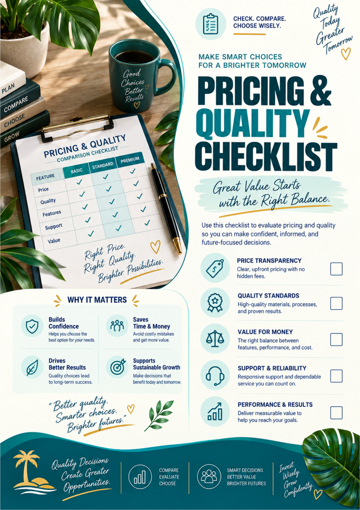 Pricing & Quality Checklist