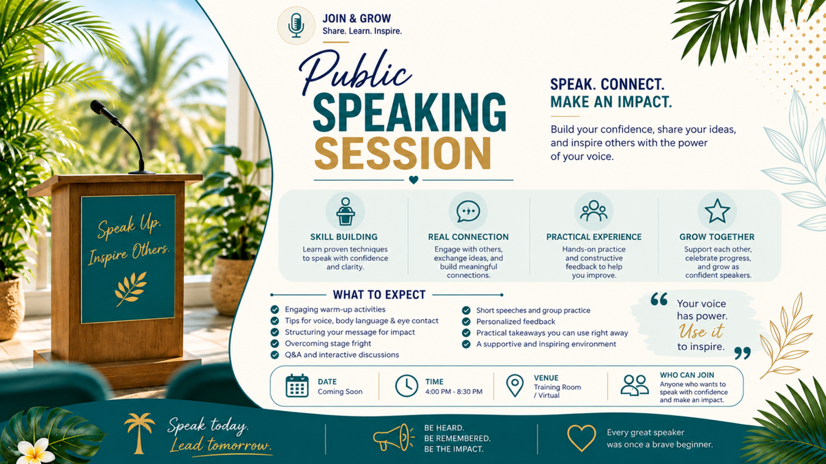 Public Speaking Session