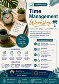 Time Management Learner’s Guide Workbook | Productivity, Goal Setting & Time Planning Training Resource